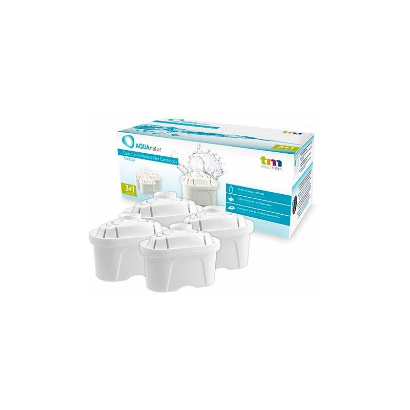 

TMFIL004 Pack de 4 a 8 meses de filtros de agua compatibles con las jarras Brita Maxtra, 1 cartucho de filtro de agua purifica de 100 a 200 litros de