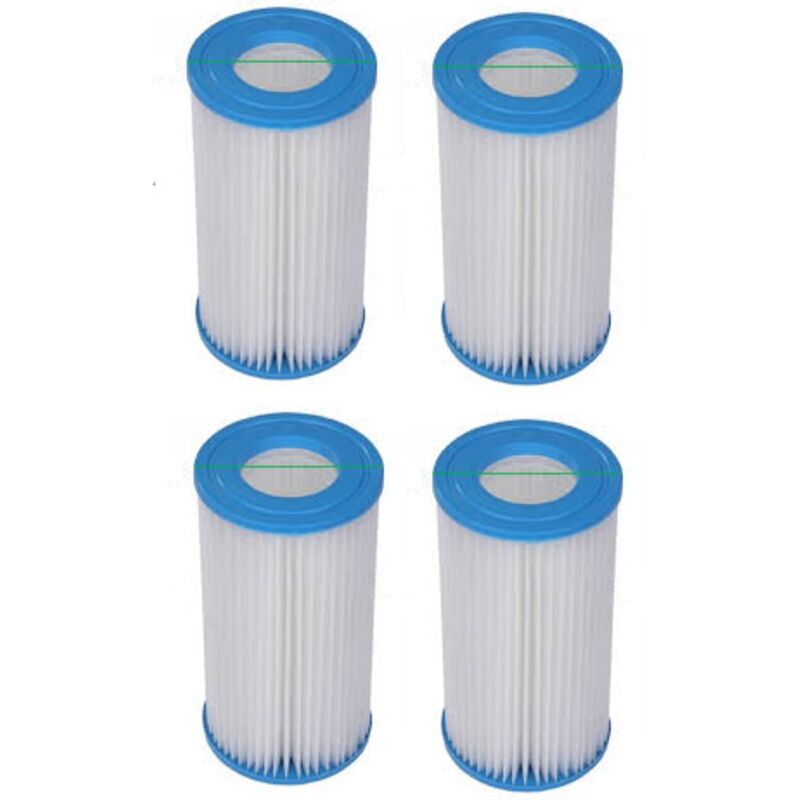 Viking Choice - Filtros Para Piscinas - 20Cm X Ø10.5Cm - Juego De 4 Piezas - Bomba Tipo 3 - Hasta 5678 Litros Por Hora