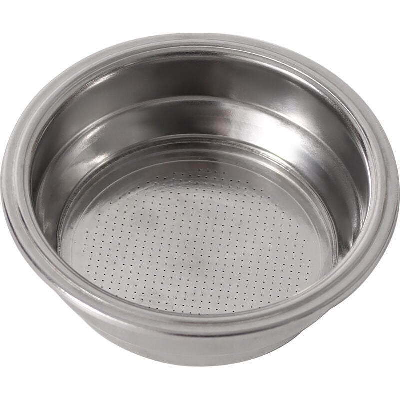 Qiyao - filtros presurizados de acero inoxidable de 51 mm para cafeteras, cesta para polvo, soporte para filtro inferior de café.
