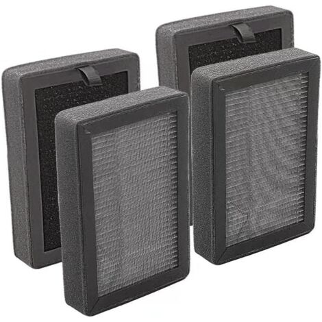 Filtros - Sistema de filtración de carbón activado de repuesto de 3 etapas - Levoit - Purificador de aire LV-H128 (paquete de 2: 4 filtros para 2 repuestos)