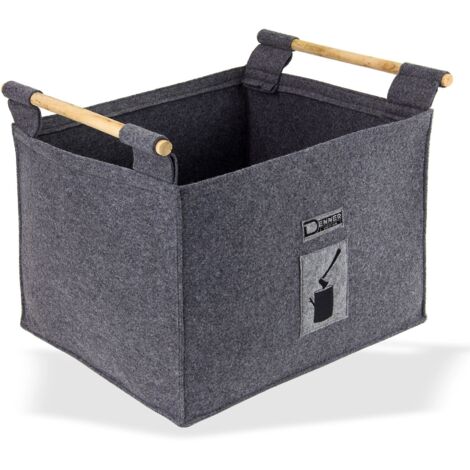 Filz Holzkorb Bregenz 45x41cm 55 Liter Kaminholzkorb Brennholzkorb Feuerholzkorb