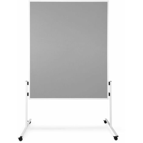 Filz-Moderationstafeln Einteilig Mit Rollen 150 x 120 cm Grau