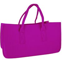 Filztasche Für Kaminholz, Braun – 50x25x25 Cm, Bis 15 Kg Belastbar, Aus Robustem Polyesterfilz