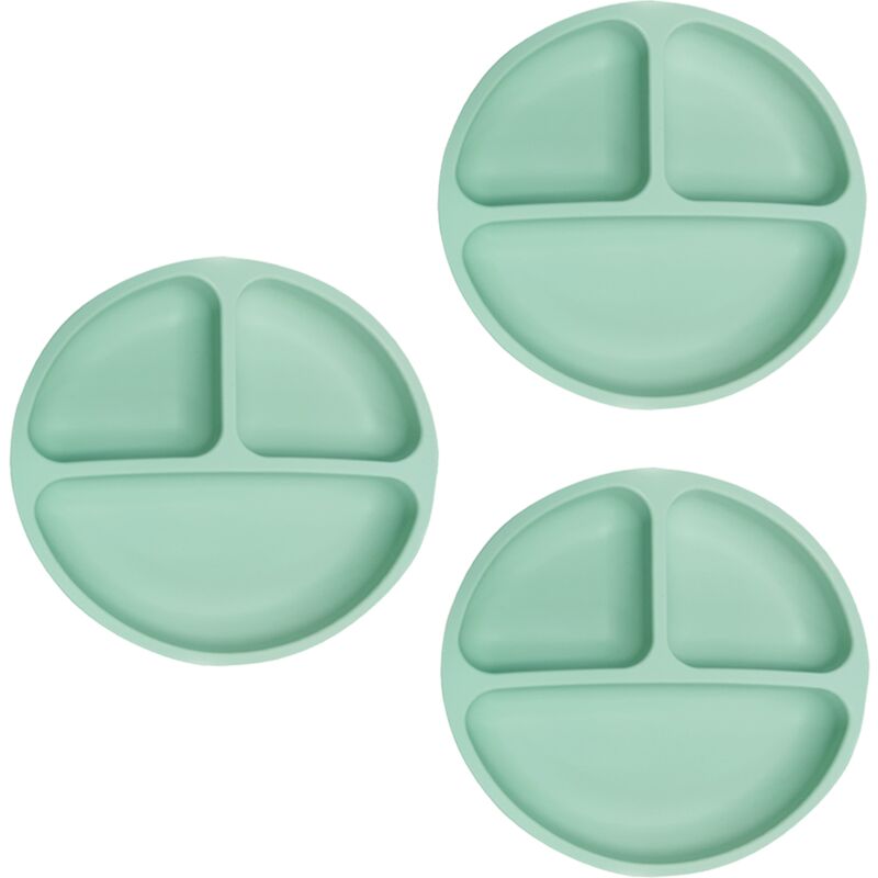 Assiettes à ventouses pour bébés et tout-petits Les assiettes restent en place avec fonction d'aspiration Conception divisée 3 paquet