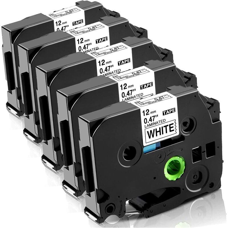 Fimax Ruban Cassette Compatible Brother Ptouch 1000 Ruban TZe-231 TZe231 12mm 0.47 Noir sur Blanc, Recharge pour Brother P touch 1000 PT-H107 H200