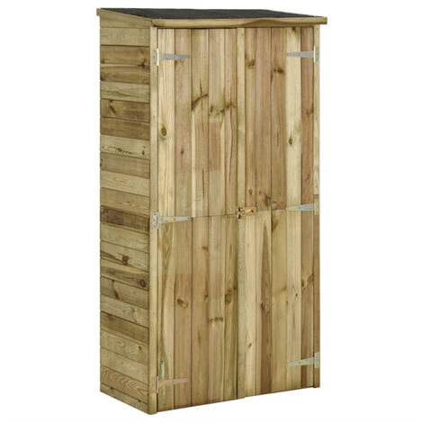 FIMEI Abri à outils pour jardin Pin 85 x 48 x 177 cm