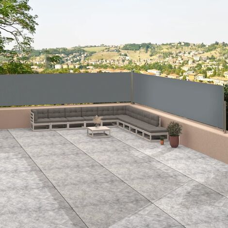 FIMEI Auvent latéral rétractable Anthracite 117x1200 cm