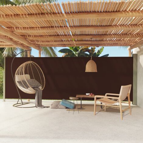 FIMEI Auvent latéral rétractable de patio 180x600 cm Marron