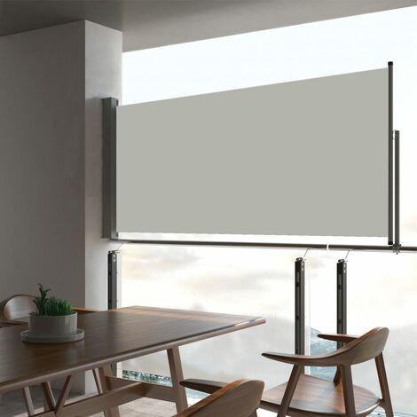 FIMEI Auvent latéral rétractable de patio 60x300 cm Crème