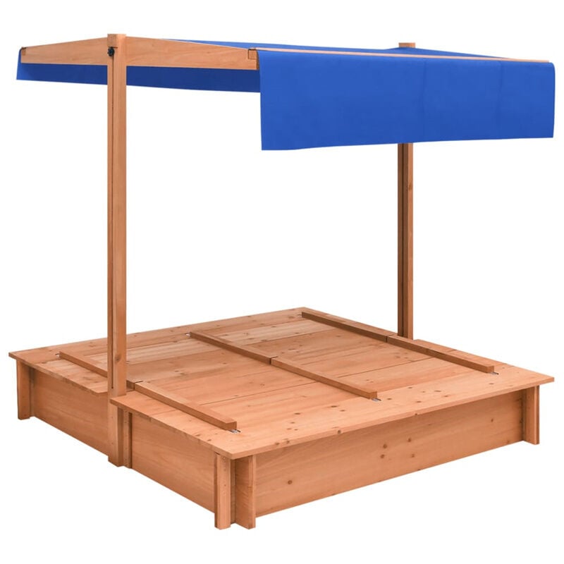 Fimei - Bac à sable avec toit Bois de sapin 112x112x112 cm