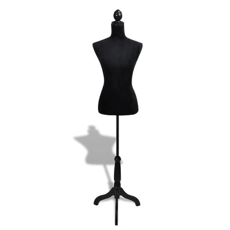 FIMEI Buste de couture Mannequin de Femme Noir