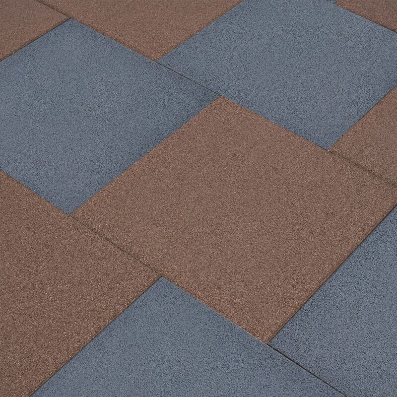 Fimei - Carreaux de protection antichoc 6pcs Caoutchouc 50x50x3 cm Gris