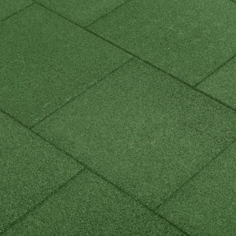 FIMEI Carreaux de protection antichoc 6pcs Caoutchouc 50x50x3cm Vert