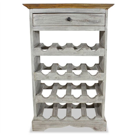 FIMEI Casier à bouteilles Bois massif de récupération 55 x 23 x 85 cm