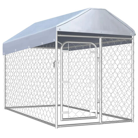 FIMEI Chenil d'extérieur avec toit pour chiens 200 x 100 x 125 cm