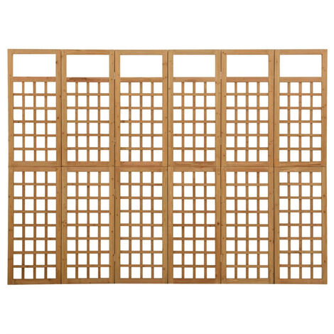 FIMEI Cloison de séparation à 6 panneaux Bois de pin 242,5x180 cm