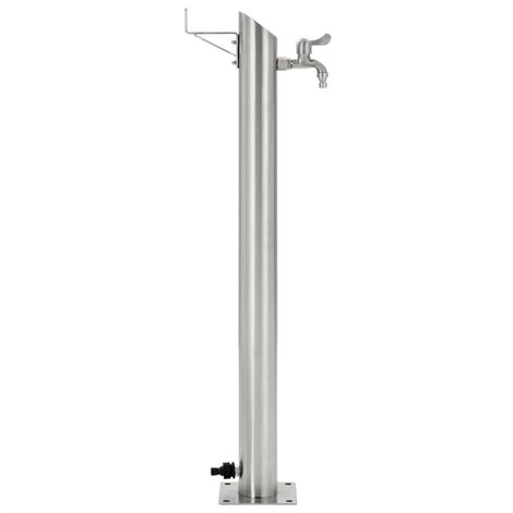 FIMEI Colonne à eau de jardin ronde Acier inoxydable 95 cm