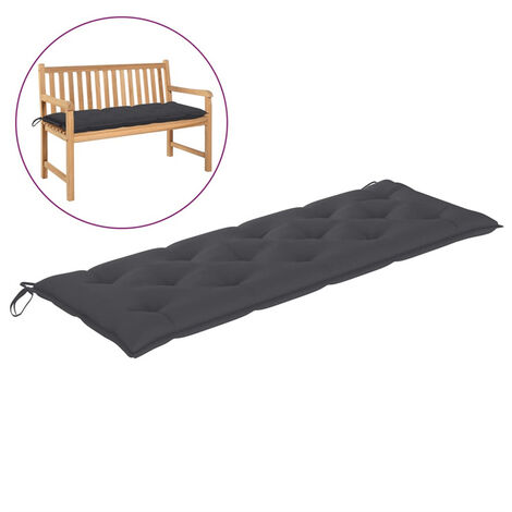 FIMEI Coussin de banc de jardin Anthracite 150x50x7 cm Tissu