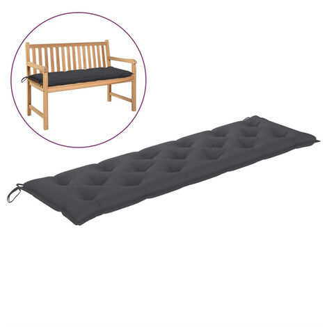 FIMEI Coussin de banc de jardin Anthracite 180x50x7 cm Tissu