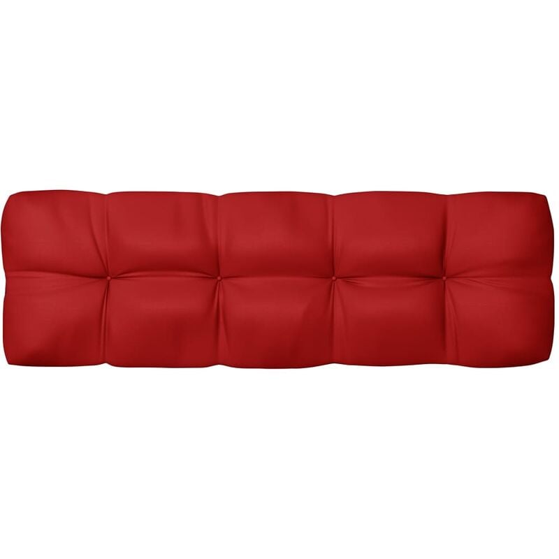 Fimei - Coussin de canapé palette Rouge 120x40x10 cm