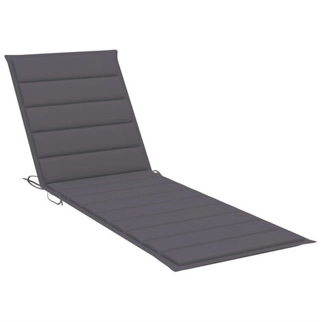 FIMEI Coussin de chaise longue Anthracite 200x60x3 cm Tissu