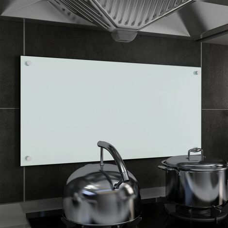 FIMEI Dosseret de cuisine Blanc 80 x 40 cm Verre trempé