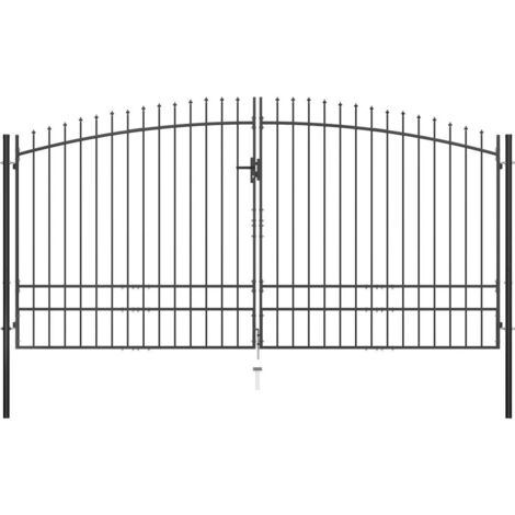 FIMEI Double portail avec haut sous forme de lance 400 x 248 cm