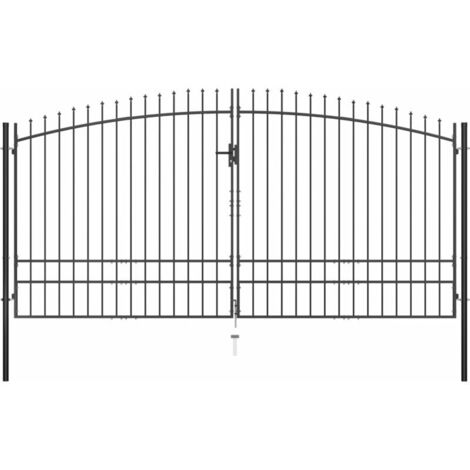 FIMEI Double portail avec haut sous forme de lance 400 x 248 cm