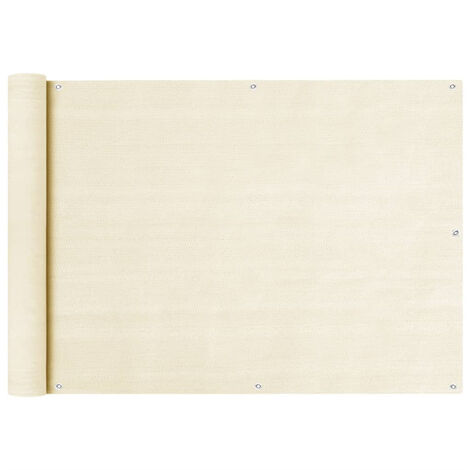 FIMEI Écran de balcon Crème 75x500 cm PEHD