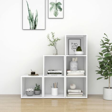 FIMEI Ensemble de meubles TV 3 pcs Blanc Aggloméré