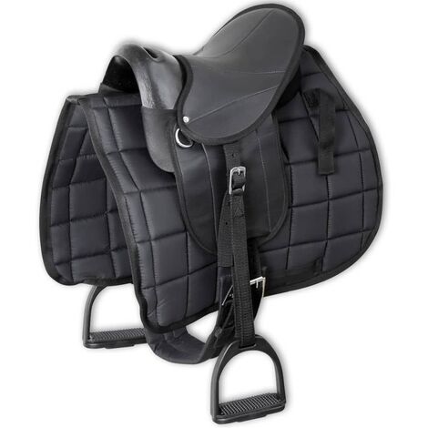FIMEI Ensemble de selle Pony 10" Noir