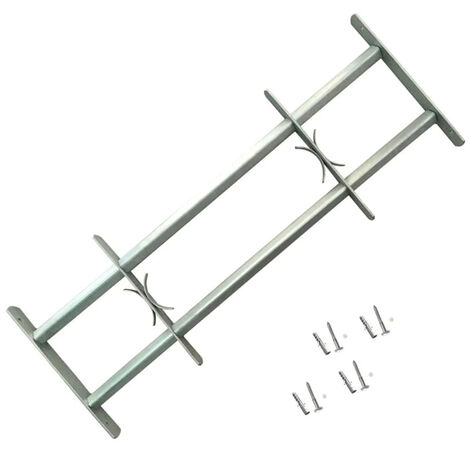 FIMEI Grille réglable de sécurité de fenêtres et 2 barres 1000-1500mm