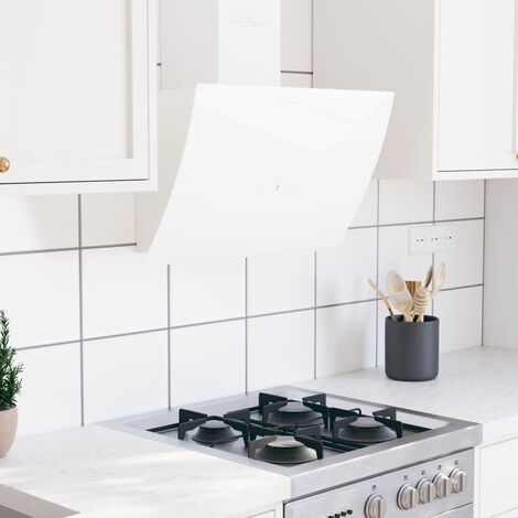 FIMEI Hotte murale 60 cm Acier et verre trempé Blanc