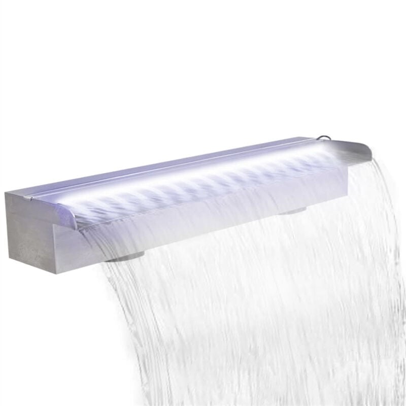 Lame d'eau rectangulaire à led 60 cm en acier inoxydable pour piscine - Fimei