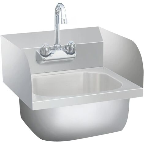 FIMEI Lavabo commercial de lavage des mains avec robinet Inox