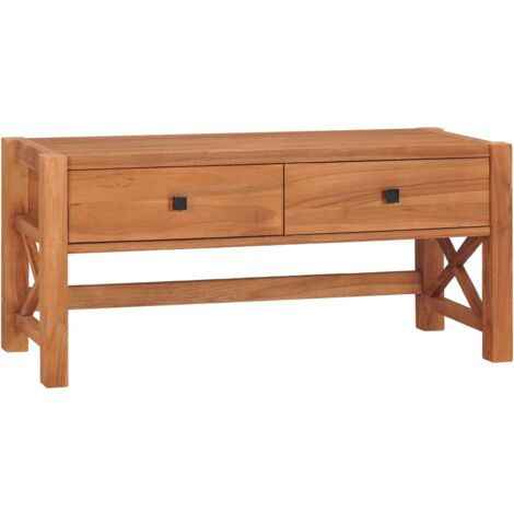 FIMEI Meuble TV 100x40x45 cm Bois de teck recyclé