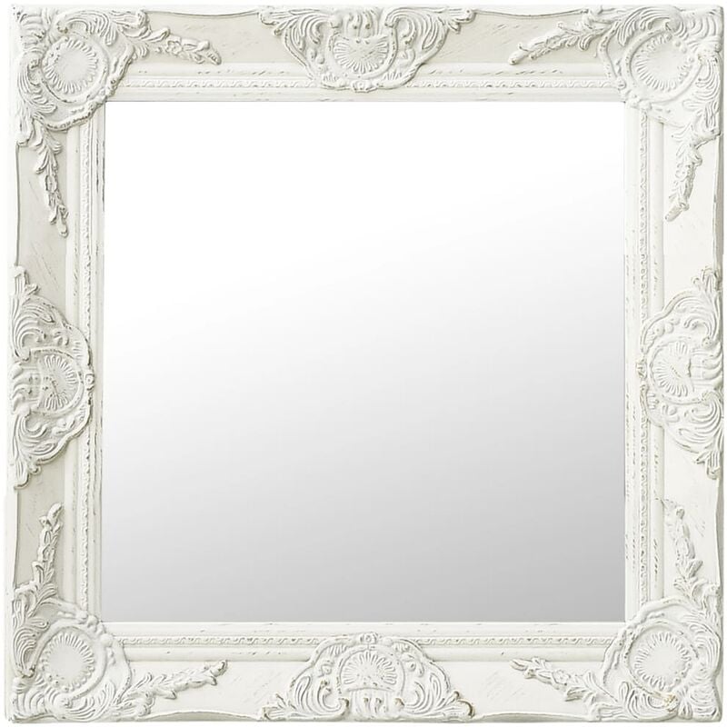 Kalisse - fimei Miroir mural style baroque 50x50 cm Blanc