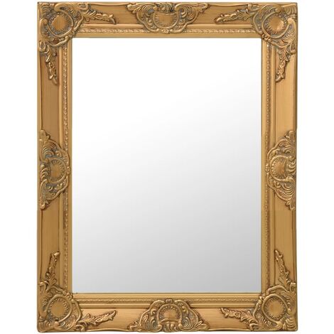FIMEI Miroir mural style baroque 50x60 cm Doré