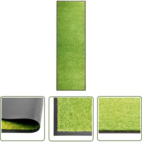 FIMEI Paillasson lavable Vert 60x180 cm