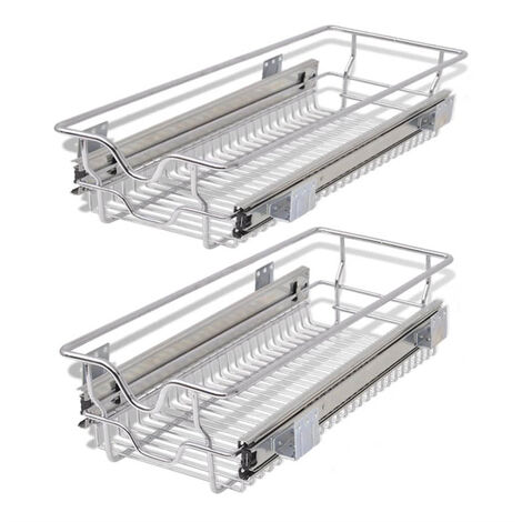 FIMEI Panier en treillis métallique 2 pcs 300 mm Argenté