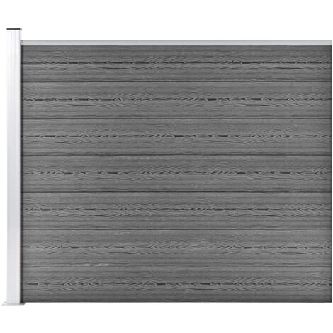 FIMEI Panneau de clôture WPC 175x146 cm Gris