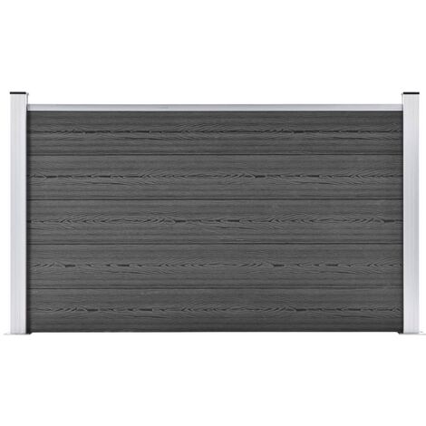 FIMEI Panneau de clôture WPC 180x105 cm Noir