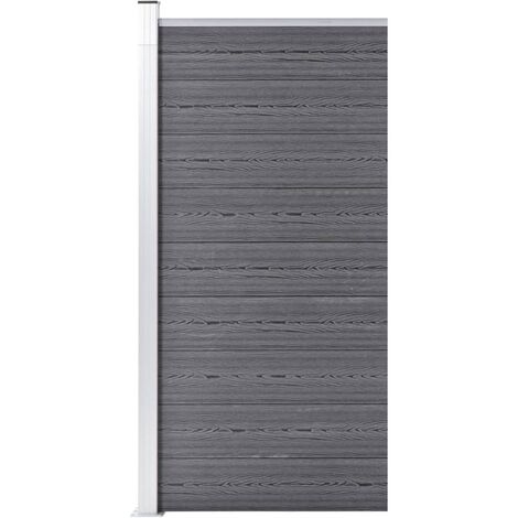 FIMEI Panneau de clôture WPC 95x186 cm Gris