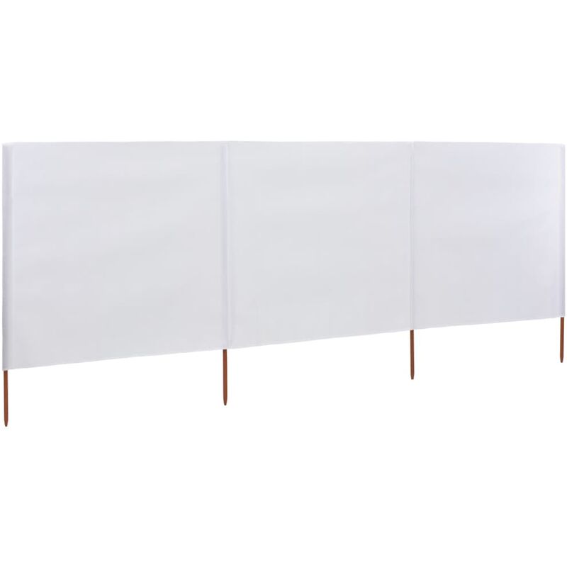 Fimei - Paravent 3 panneaux Tissu 400 x 120 cm Blanc