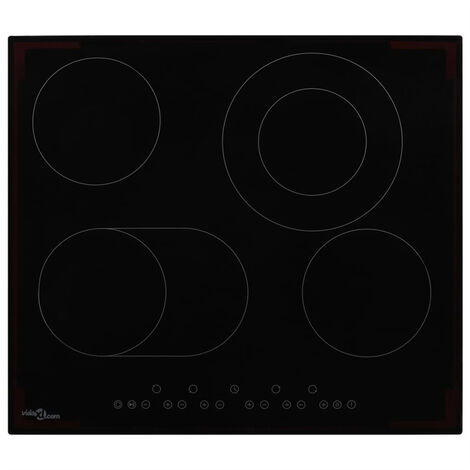 FIMEI Plaque de cuisson Céramique 4 brûleurs Contrôle tactile 6600 W