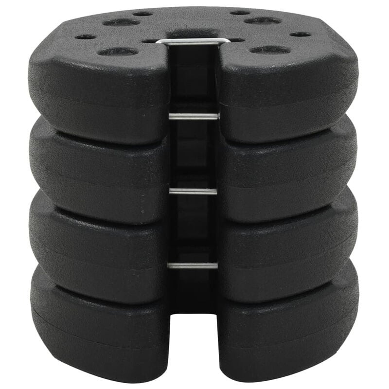 Poids pour belvédère 4 pcs Noir 220 x 30 mm Béton - Fimei