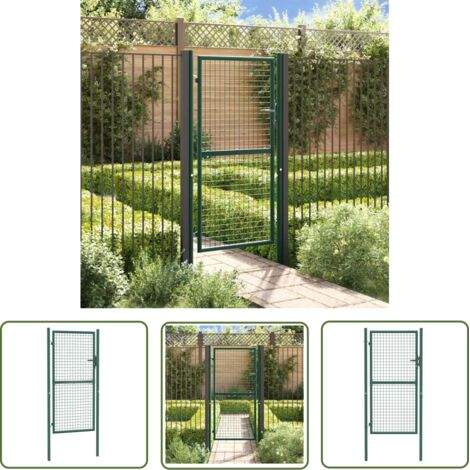 FIMEI Portillon Acier 100x175 cm Vert