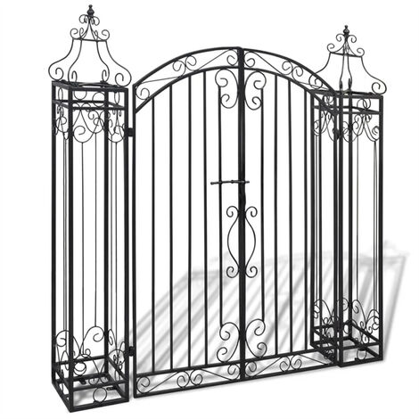 FIMEI Portillon ornemental de jardin Fer forgé 122 x 20,5 x 134 cm