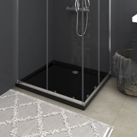 FIMEI Receveur de douche rectangulaire ABS Noir 80x90 cm