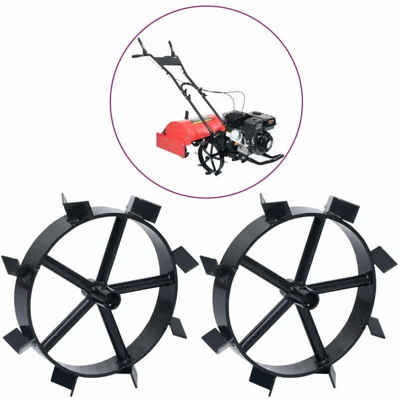 Prolenta Premium - fimei Roues métalliques pour cultivateur à essence 6,5 ch 2 pcs